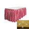Gingham Checkered Table Skirt 21 Ft x 29 Inch 1 Inch Yarn Dyed Polyester with Clips